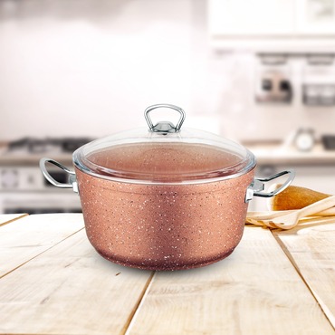 Ametis 24 Cm Granit Derin Tencere - Tiramisu - GÜRAL ÇELİK