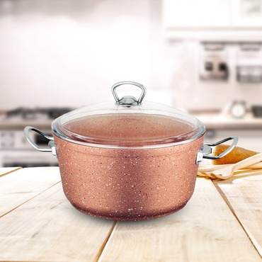 Ametis 26 Cm Granit Derin Tencere - Tiramisu - GÜRAL ÇELİK