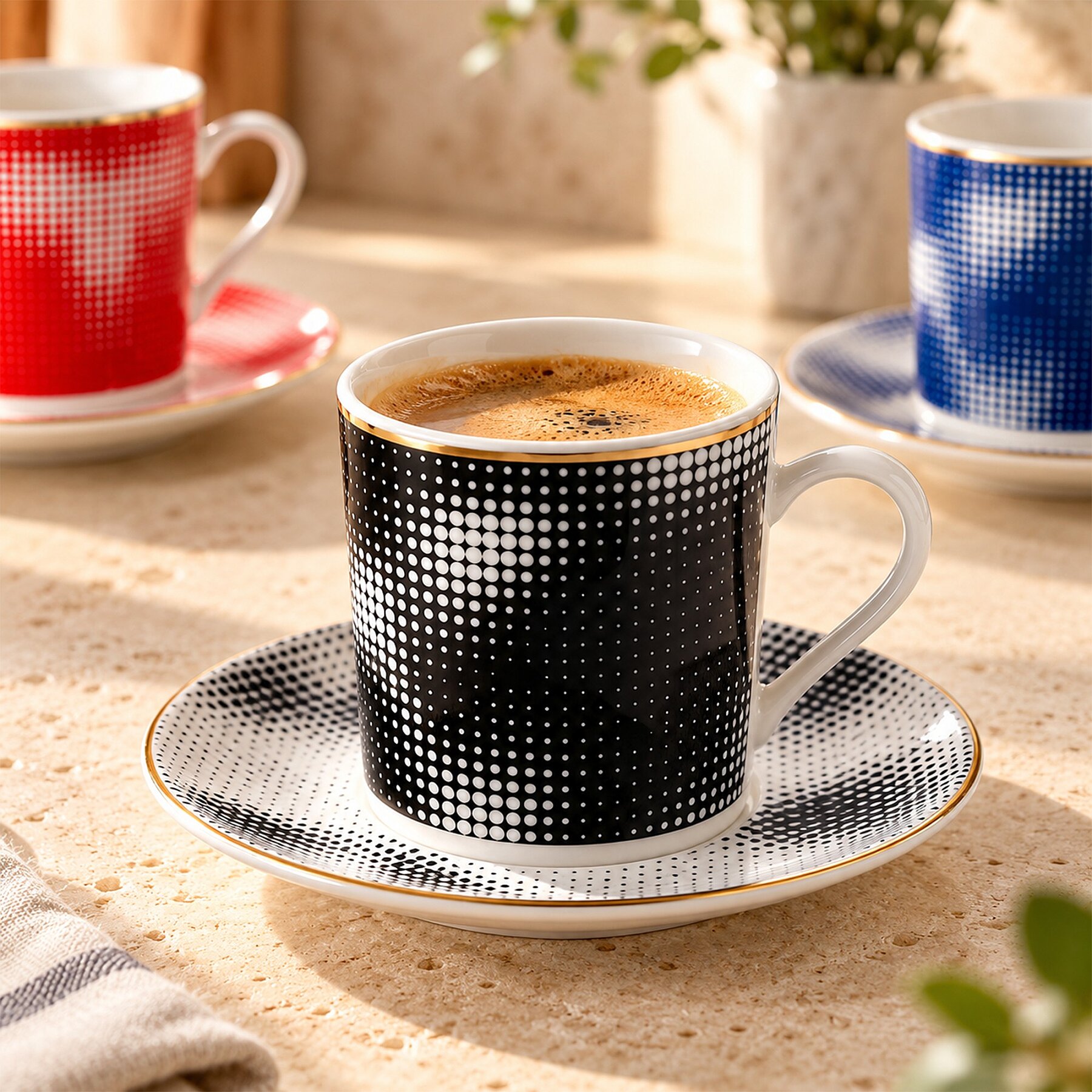 Camelia 12 Parça 6 Kişilik Kahve Takımı 6244 - GÜRAL PORSELEN