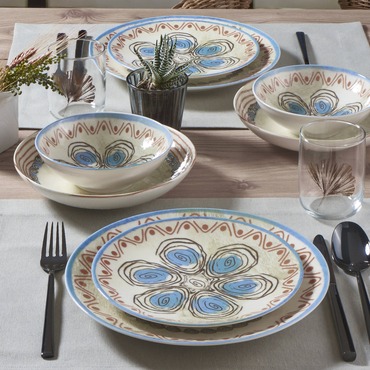 Camelia 24 Parça 6 Kişilik Bone Yemek Takımı - 21391 - GÜRAL PORSELEN