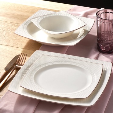 Bonenjoy 8 Parça 2 Kişilik Bone Yemek Takımı - Copper Bakır - GÜRAL PORSELEN