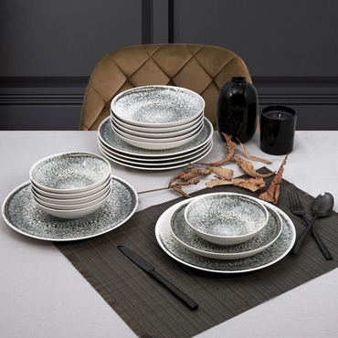 Camelia 18 Parça 6 Kişilik Bone Yemek Takımı - 15357 - GÜRAL PORSELEN