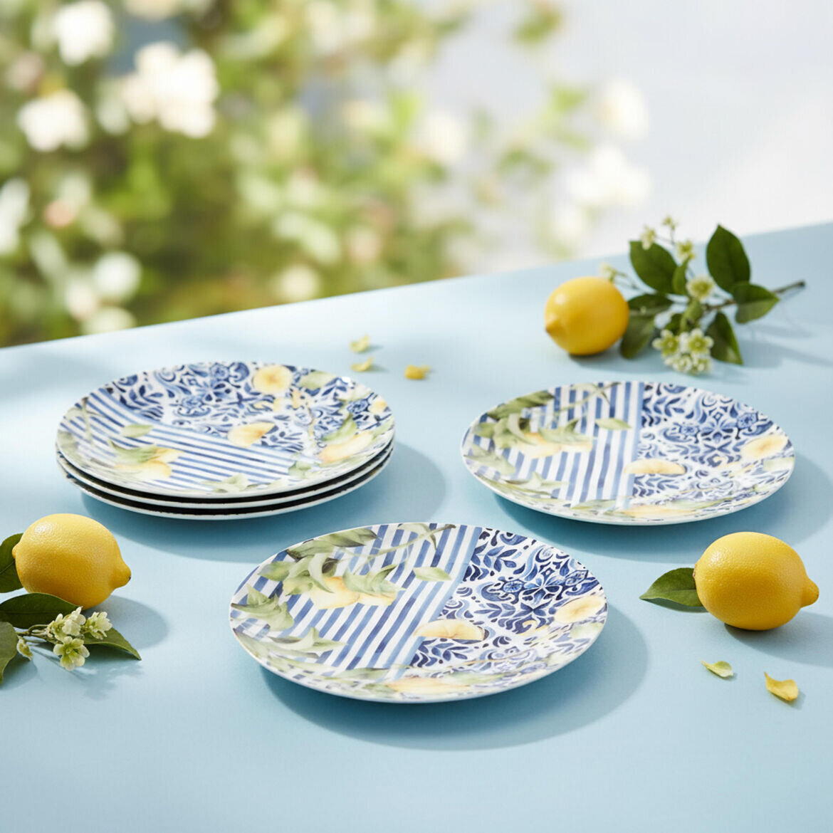 Camelia Lemon 6 Parça 20 cm Pasta Takımı 55742 - GÜRAL PORSELEN (1)