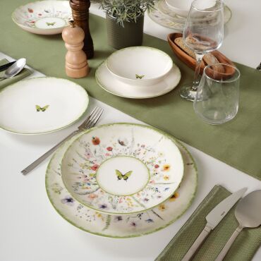 Flora Green 16 Parça 4 Kişilik Yemek Takımı 4883 - GÜRAL PORSELEN (1)