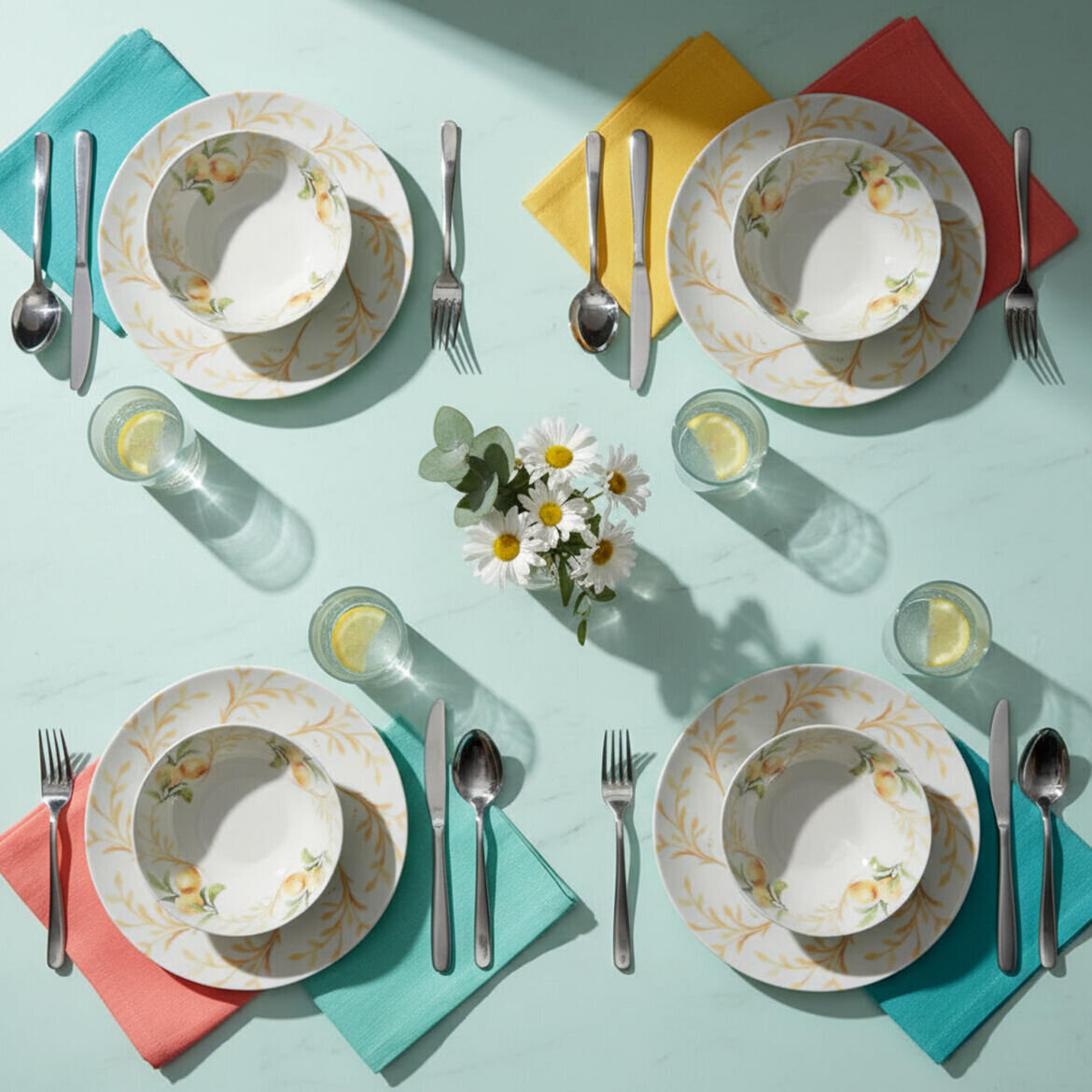 Lemon Touch 12 Parça 4 Kişilik Yemek Takımı 5692 - GÜRAL PORSELEN (1)