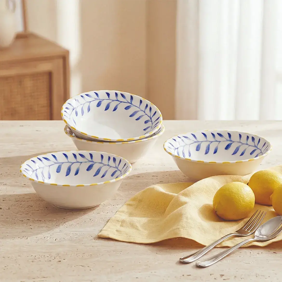 Limon 14 cm 4'lü Çorba ve Salata Kasesi Seti - GÜRAL PORSELEN (1)