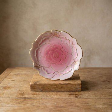 Rose Premium El Dekoru Dekoratif Porselen Tabak 21 cm - GÜRAL PORSELEN
